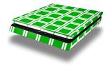 Vinyl Decal Skin Wrap compatible with Sony PlayStation 4 Slim Console Squared Green (PS4 NOT INCLUDED)