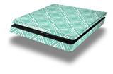 Vinyl Decal Skin Wrap compatible with Sony PlayStation 4 Slim Console Wavey Seafoam Green (PS4 NOT INCLUDED)