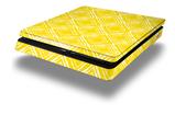 Vinyl Decal Skin Wrap compatible with Sony PlayStation 4 Slim Console Wavey Yellow (PS4 NOT INCLUDED)