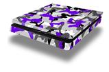 Vinyl Decal Skin Wrap compatible with Sony PlayStation 4 Slim Console Sexy Girl Silhouette Camo Purple (PS4 NOT INCLUDED)