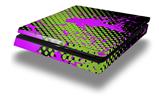 Vinyl Decal Skin Wrap compatible with Sony PlayStation 4 Slim Console Halftone Splatter Hot Pink Green (PS4 NOT INCLUDED)