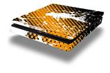 Vinyl Decal Skin Wrap compatible with Sony PlayStation 4 Slim Console Halftone Splatter White Orange (PS4 NOT INCLUDED)
