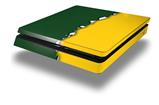 Vinyl Decal Skin Wrap compatible with Sony PlayStation 4 Slim Console Ripped Colors Green Yellow (PS4 NOT INCLUDED)