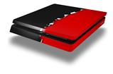 Vinyl Decal Skin Wrap compatible with Sony PlayStation 4 Slim Console Ripped Colors Black Red (PS4 NOT INCLUDED)