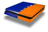 Vinyl Decal Skin Wrap compatible with Sony PlayStation 4 Slim Console Ripped Colors Blue Orange (PS4 NOT INCLUDED)