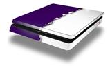 Vinyl Decal Skin Wrap compatible with Sony PlayStation 4 Slim Console Ripped Colors Purple White (PS4 NOT INCLUDED)