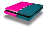 Vinyl Decal Skin Wrap compatible with Sony PlayStation 4 Slim Console Ripped Colors Hot Pink Seafoam Green (PS4 NOT INCLUDED)