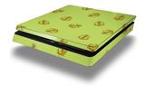 Vinyl Decal Skin Wrap compatible with Sony PlayStation 4 Slim Console Anchors Away Sage Green (PS4 NOT INCLUDED)