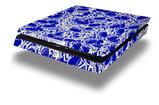 Vinyl Decal Skin Wrap compatible with Sony PlayStation 4 Slim Console Scattered Skulls Royal Blue (PS4 NOT INCLUDED)