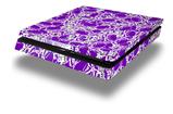 Vinyl Decal Skin Wrap compatible with Sony PlayStation 4 Slim Console Scattered Skulls Purple (PS4 NOT INCLUDED)
