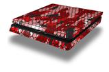 Vinyl Decal Skin Wrap compatible with Sony PlayStation 4 Slim Console HEX Mesh Camo 01 Red Bright (PS4 NOT INCLUDED)