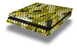 Vinyl Decal Skin Wrap compatible with Sony PlayStation 4 Slim Console HEX Mesh Camo 01 Yellow (PS4 NOT INCLUDED)