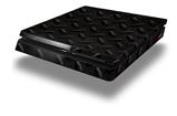 Vinyl Decal Skin Wrap compatible with Sony PlayStation 4 Slim Console Diamond Plate Metal 02 Black (PS4 NOT INCLUDED)