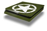 Vinyl Decal Skin Wrap compatible with Sony PlayStation 4 Slim Console Distressed Army Star (PS4 NOT INCLUDED)