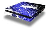 Vinyl Decal Skin Wrap compatible with Sony PlayStation 4 Slim Console Halftone Splatter White Blue (PS4 NOT INCLUDED)