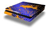 Vinyl Decal Skin Wrap compatible with Sony PlayStation 4 Slim Console Halftone Splatter Orange Blue (PS4 NOT INCLUDED)