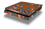 Vinyl Decal Skin Wrap compatible with Sony PlayStation 4 Slim Console WraptorCamo Old School Camouflage Camo Orange Burnt (PS4 NOT INCLUDED)
