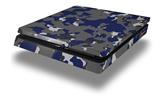 Vinyl Decal Skin Wrap compatible with Sony PlayStation 4 Slim Console WraptorCamo Old School Camouflage Camo Blue Navy (PS4 NOT INCLUDED)