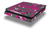 Vinyl Decal Skin Wrap compatible with Sony PlayStation 4 Slim Console WraptorCamo Old School Camouflage Camo Fuschia Hot Pink (PS4 NOT INCLUDED)