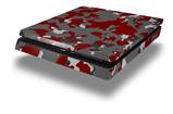 Vinyl Decal Skin Wrap compatible with Sony PlayStation 4 Slim Console WraptorCamo Old School Camouflage Camo Red Dark (PS4 NOT INCLUDED)