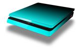 Vinyl Decal Skin Wrap compatible with Sony PlayStation 4 Slim Console Smooth Fades Neon Teal Black (PS4 NOT INCLUDED)