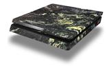 Vinyl Decal Skin Wrap compatible with Sony PlayStation 4 Slim Console Marble Granite 03 Black (PS4 NOT INCLUDED)