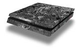 Vinyl Decal Skin Wrap compatible with Sony PlayStation 4 Slim Console Marble Granite 06 Black Gray (PS4 NOT INCLUDED)