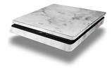 Vinyl Decal Skin Wrap compatible with Sony PlayStation 4 Slim Console Marble Granite 07 White Gray (PS4 NOT INCLUDED)