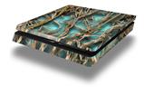 Vinyl Decal Skin Wrap compatible with Sony PlayStation 4 Slim Console WraptorCamo Grassy Marsh Camo Neon Teal (PS4 NOT INCLUDED)
