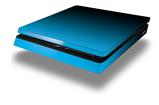 Vinyl Decal Skin Wrap compatible with Sony PlayStation 4 Slim Console Smooth Fades Neon Blue Black (PS4 NOT INCLUDED)