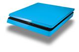 Vinyl Decal Skin Wrap compatible with Sony PlayStation 4 Slim Console Solids Collection Blue Neon (PS4 NOT INCLUDED)