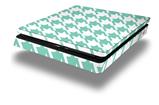 Vinyl Decal Skin Wrap compatible with Sony PlayStation 4 Slim Console Houndstooth Seafoam Green (PS4 NOT INCLUDED)