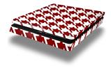 Vinyl Decal Skin Wrap compatible with Sony PlayStation 4 Slim Console Houndstooth Red Dark (PS4 NOT INCLUDED)