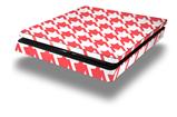 Vinyl Decal Skin Wrap compatible with Sony PlayStation 4 Slim Console Houndstooth Coral (PS4 NOT INCLUDED)