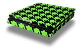 Vinyl Decal Skin Wrap compatible with Sony PlayStation 4 Slim Console Houndstooth Neon Lime Green on Black (PS4 NOT INCLUDED)
