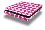 Vinyl Decal Skin Wrap compatible with Sony PlayStation 4 Slim Console Houndstooth Hot Pink (PS4 NOT INCLUDED)