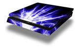 Vinyl Decal Skin Wrap compatible with Sony PlayStation 4 Slim Console Lightning Blue (PS4 NOT INCLUDED)