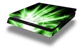 Vinyl Decal Skin Wrap compatible with Sony PlayStation 4 Slim Console Lightning Green (PS4 NOT INCLUDED)