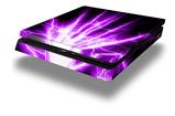 Vinyl Decal Skin Wrap compatible with Sony PlayStation 4 Slim Console Lightning Purple (PS4 NOT INCLUDED)