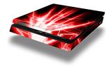 Vinyl Decal Skin Wrap compatible with Sony PlayStation 4 Slim Console Lightning Red (PS4 NOT INCLUDED)