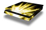 Vinyl Decal Skin Wrap compatible with Sony PlayStation 4 Slim Console Lightning Yellow (PS4 NOT INCLUDED)
