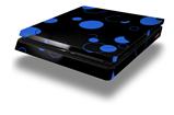 Vinyl Decal Skin Wrap compatible with Sony PlayStation 4 Slim Console Lots of Dots Blue on Black (PS4 NOT INCLUDED)