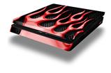 Vinyl Decal Skin Wrap compatible with Sony PlayStation 4 Slim Console Metal Flames Red (PS4 NOT INCLUDED)