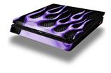Vinyl Decal Skin Wrap compatible with Sony PlayStation 4 Slim Console Metal Flames Purple (PS4 NOT INCLUDED)