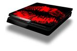 Vinyl Decal Skin Wrap compatible with Sony PlayStation 4 Slim Console Big Kiss Lips Red on Black (PS4 NOT INCLUDED)