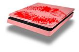 Vinyl Decal Skin Wrap compatible with Sony PlayStation 4 Slim Console Big Kiss Lips Red on Pink (PS4 NOT INCLUDED)