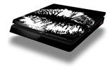 Vinyl Decal Skin Wrap compatible with Sony PlayStation 4 Slim Console Big Kiss Lips White on Black (PS4 NOT INCLUDED)