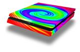 Vinyl Decal Skin Wrap compatible with Sony PlayStation 4 Slim Console Rainbow Swirl (PS4 NOT INCLUDED)