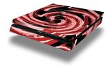 Vinyl Decal Skin Wrap compatible with Sony PlayStation 4 Slim Console Alecias Swirl 02 Red (PS4 NOT INCLUDED)