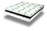 Vinyl Decal Skin Wrap compatible with Sony PlayStation 4 Slim Console Pastel Butterflies Green on White (PS4 NOT INCLUDED)